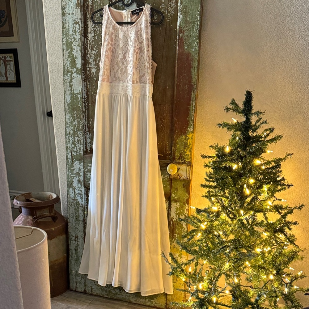 Lulu's Cream Lace Dress